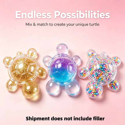 Clear TPR Empty Squeeze Ball Skin Casting Mold Round &Turtle Shape DIY Toy Making Shell Elastic Blank Mold for Stress Relief Toy