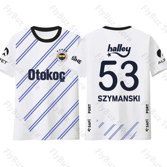 New Fashion Street Breathable Quick-Drying Training Jersey T-Shirt Fenerbahce Fan Jersey Children's and Adult Sizes