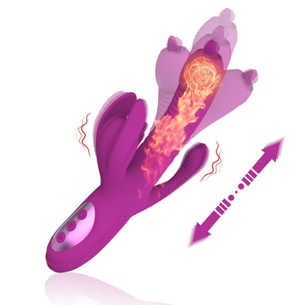 Triple vibration stimulation Tongue Licking Clitoris SuckerClitoris Stimulator NippleClit Stimulator Penetration Anal Sex Toys