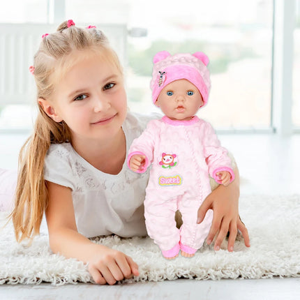 18Inch/45CM Baby Doll Cute Plush Bee Pajamas Hat Set (No Doll) Born Baby Doll Outfit Reborn Baby Doll Clothes Toy Wear Girl Gift