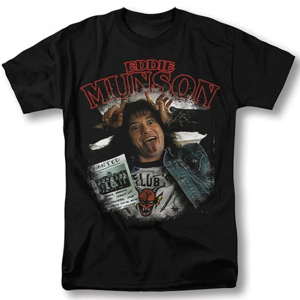 2026 Eddie Munson Vintage 90s Rock Band Graphic Men Women T-Shirt Unisex Regular Fit Short Sleeve Tee with Iconic Album Art