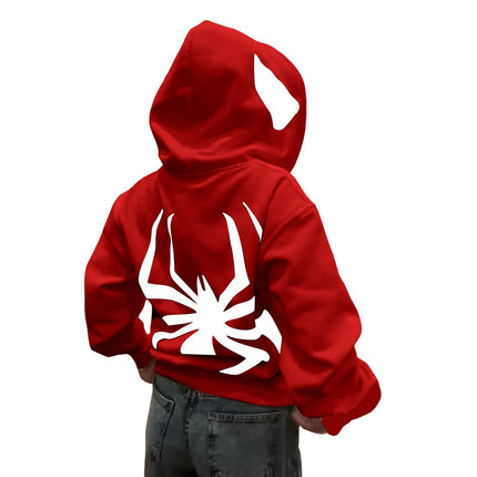 European and American Halloween Personalized Men's and Women's Sweatshirts and HoodiesY2KCouple Large Size Spider-Manzip hoodie