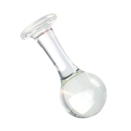 VaHpp Glass Anal Plug Round ball With handle Diameter 4.5/5.5/6cm Sex toy Anal masturbation Dilation Training Transparent Smooth