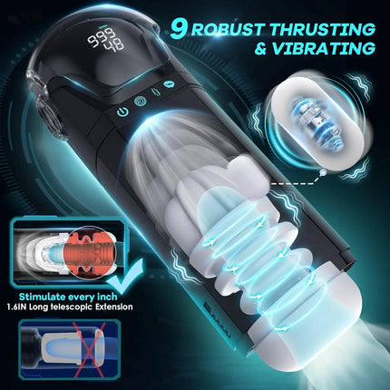 APP Automatic Male Masturbator Cup Penis Pump Sex Toys for Men Male with 9 Sucking Thrusting Vibrating Modes Blowjob Sex Toy 18
