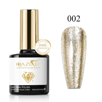 1-4pcs 10ml 4 Colors Golden Silver Glitter Gel Nail Polish Set UV LED Soak off Gel Varnish Shiny Nail Art For Salon Home Winter