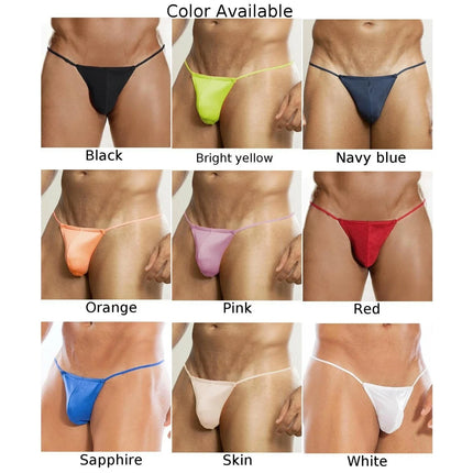 Men's String Thong Sexy Enhancing Pouch Thong Erotic Lingerie Tangas Underpants Costume Male Mini Bag T-back Bikini Panties