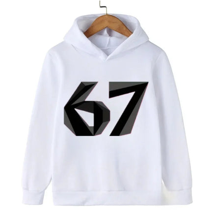 Autumn 67 Locked in Warm Children's Hoodie Viral Slang Kids Casual Boy Girl Pullover Fashion Funny Comfortable Fleece Sweatshirt