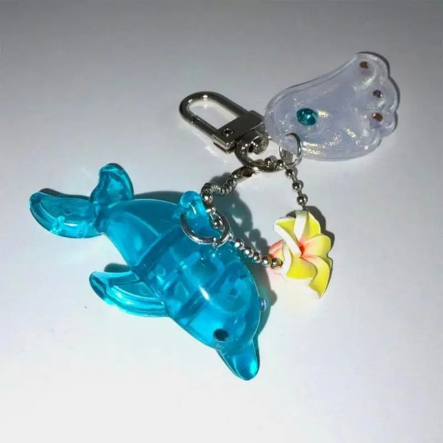 Y2K Dolphin Keychain Vintage Alloy Charm For Bag Purse Backpack XX9C