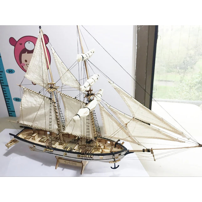 New Version Ancient Ship Model Building Kits Halcon 1840 CNC Brass Cannons Luxurious Sailboat English Instruction