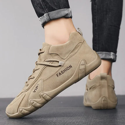 Ankle Boots For Men 2025 Spring Man Casual Sneakers Non Slip Khaki Work Mens Shoe Short Boots Loafers Lace Up Zapatillas Hombre