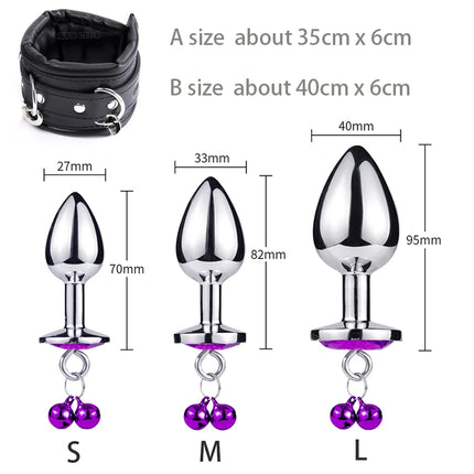 Thierry  Anal Plug to Wrist Kit Bondage Bdsm Restraints Fetish Handcuffs Adult Games Product Sex Toys for Women Men