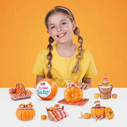 New Autumn Limited Edition Zuru Mini Brands My Mini Baby Pumpkin Patch Mystery Capsule Collection Doll Blind Box Toy