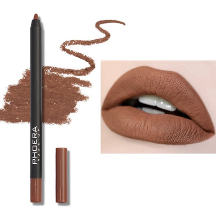 Long Lasting Lip Liner Colorful Matte Lip Liner Pencil Contour Tint Lipstick Tattoo Non-stick Cup Moisturizing Makeup Cosmetic