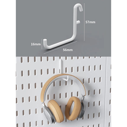 Nordic-Style Wall-Mounted Storage Pegboard: Drill-Free Headphone & Keyboard Stand for Gaming/Study Rooms, Also for Display