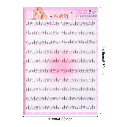 No Glue Need Bottom Eyelashes Comic Lower Lash Extension Clusters Natural Self Adhesive False Eyelashes Reusable Eye Makeup Tool