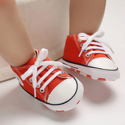 Infant Toddler Anti-slip Baby Shoes Baby Canvas Classic Sneakers Newborn Star Sports Shoes Baby Boys Girls First Walkers Shoes
