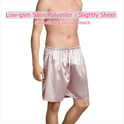 1pc Men's Satin Ice Silk Shorts Lightweight Smooth Comfortable Breathable Sweat-Wicking Casual Lounge Sleep Men Underwear Shorts