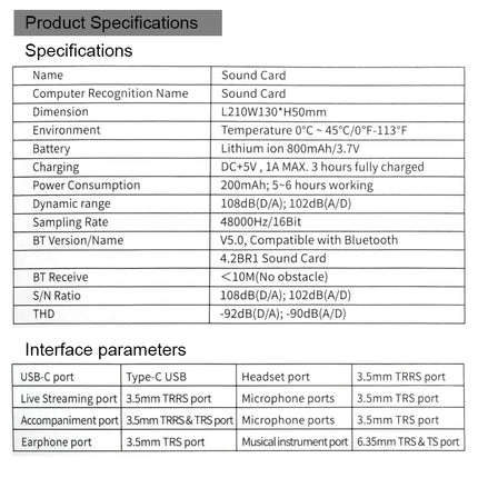 Gaming Audio Mixer,Streaming Mixer with Audio Interface BT Sound Board Voice Changer Sound Card,for PC Phone Live Streaming