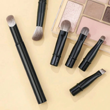 6-Pack Portable Makeup Brush Replacement Brush Head Nose Shadow Brush Travel Set
