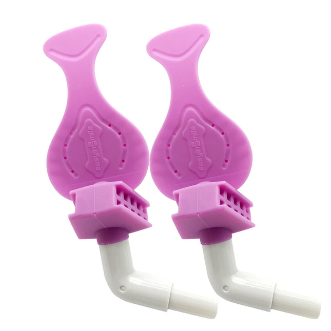 2Pcs EASYINSMILE Dental Bite Block Saliva Ejector Suction Tube Mouth Opener Prop Lip Isolation Adapter Sealed DryShield HVE tube