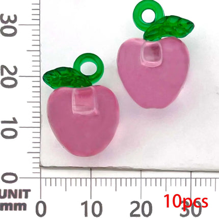 10/18pcs Fruits Charms Resin Strawberry, Cherry, Apple Pendants for DIY Bracelets Necklaces Earrings Jewelry Making Accessories