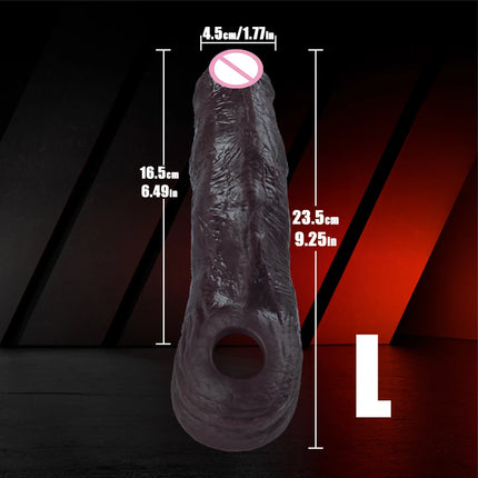 Sexy Adult Man Silicone Penis Sleeve Cock Ring Dildo Sex Toy For Man Dick Enlarger Extender Lock the Sperm Male Penis Training