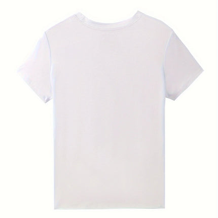 Hummingbird print short-sleeved T-shirt spring and summer casual crew neck top women's clothing women clothing