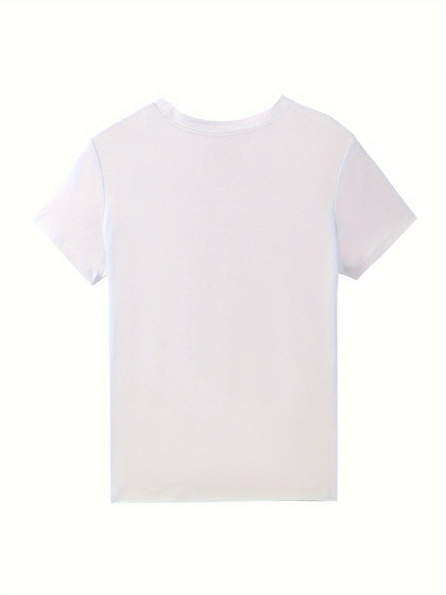 Hummingbird print short-sleeved T-shirt spring and summer casual crew neck top women's clothing women clothing