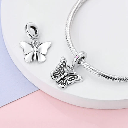 Animal Series 925 Sterling Silver Horse Squirrel Elephant Llama Snake Fox Charm fit Bangle Bracelet Original Silver Jewelry