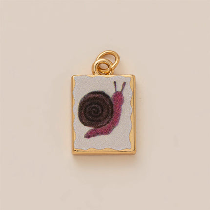 New Love Flower Animal Series Pendant Sweet and Simple Style Necklace Gold Plated Color Preserved