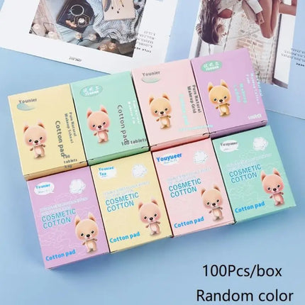{CC44} 50/100 Pcs Thin Cotton Pads Soft Cotton Stretch Disposable For Face Wash Nail Polish Remover Cosmetic Makeup Tools
