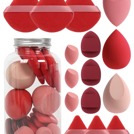 Spring 15 Cans,3 Loose Powder Puffs & 3 Mini Loose Powder Puffs & 3 Mini Makeup Eggs & 3 Mini Air Cushion Puffs, Foundation Mix