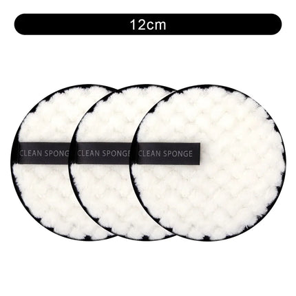 3Pcs Reusable Make Up Remover Pads Cotton Wipes Face Cleansing Sponge Cosmetics Microfiber Washable MakeUp Towel Skin Care Tools