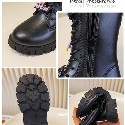 Sanrio Kuromi My Melody Girl boots Children's shoes autumn and winter cartoon Y2K kawalii fashion be all-match gift soft
