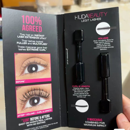 2ml Sample Size Huda 1 Coat wow Legit Lashes Instant Lash Extension Lashes Makeup Extreme Curl Quick Dry Eyelashes Beauty
