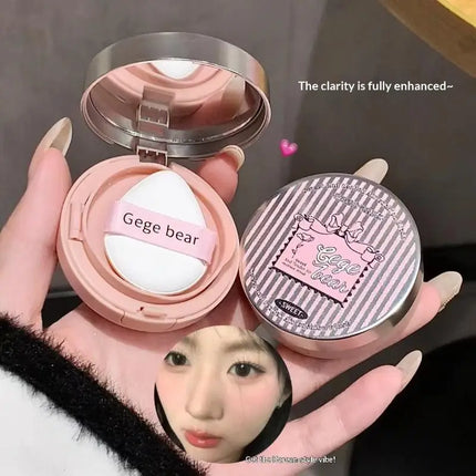1Pc Gege Bear 3.5g Matte Cream-Textured Cushion Blush With Puff, Powder-free, Smooth Application, Create Flawless Daily Makeup