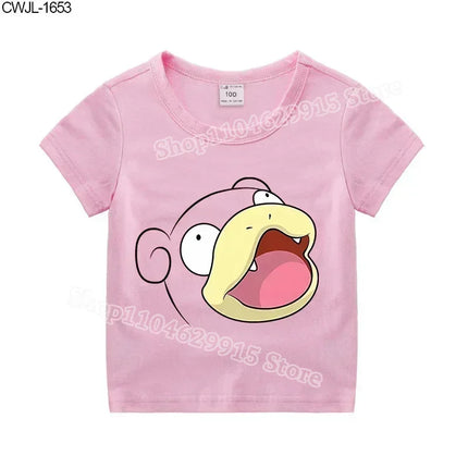 Pokemon Child T-shirt Fashion Clothes Pikachu Print T-Shirts Boutique Kids Clothing Boys Charmander Summer Tops Birthday Gift