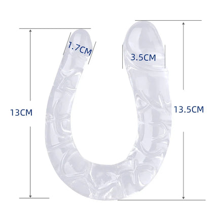 Extra Long Soft Double Head Dildo Toy For Adult Flexible Jelly Vagina Anal Women Gay Lesbian Double Ended Dong Artificial Penis