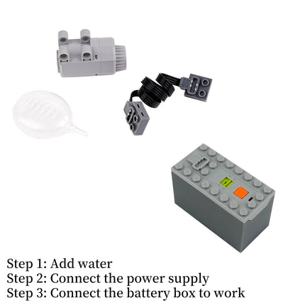 DIY Building Blocks Technical Motor Sprayer Electric Exhaust Modified Motor For High-Tech Train Car Parts Compatible with Legoed