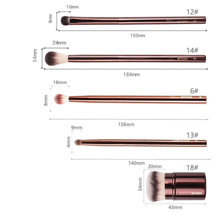 1pc Hourglass Powder Contour Makeup brushes Foundation Blusher Make up brush metal handle Concealer Bronzer high end with box