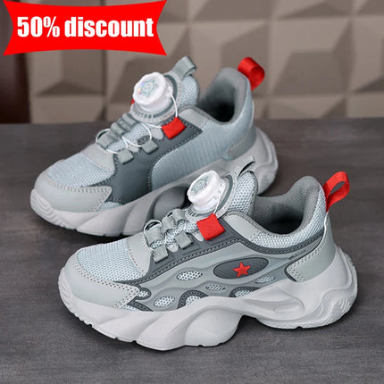 Childrens Sports Shoes Comfortable Elastic Shock-absorbing New Campus Retro Mesh Training Shoes Daily Breathable Casual Shoes