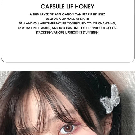 Shuiguang capsule lip honey kit moisturizes and hydrates for a sparkling, mirror-like finish, colorless and transparent glass lip oil