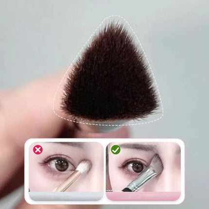 1Pcs Angled Triangle Highlighter Brush Nose Contour Concealer Brush Brighten Under Eye Synthetic Hair Makeup Foundation Brush