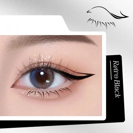 New Upgraded Waterproof Lower Lash Stamp Set Easy to Use Portable Lower Lash Stamp with Ink 0.01mm tip Double Head Eye Liner