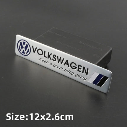 Volkswagen Series Aluminum Badge Car Body Stickers Decals For VW GTI Polo Golf Passat Tiguan Arteon Touareg Taigo Caddy Jetta CC