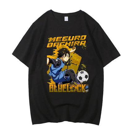 High Quality Cotton Anime Japan Blue Lock Isagi Yoichi T-shirt Cosplay Hyoma Chigiri Meguru Bachira Tee Clothes