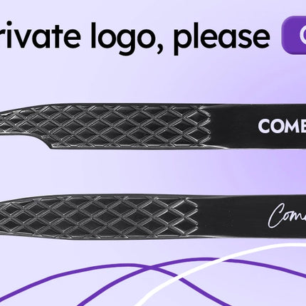 Fiber Tip Lash Extension Tweezer, Titanium Black Eyelash Nano Tip Tweezer for Lash Tech Supplier