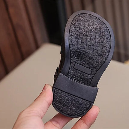 Crystal Girls Flats Shoes Kids Leather Shoes Baby Toddler Anti-Slippery Casual Footwear Child Single Shoes Infant First Walkers