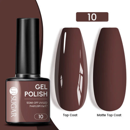 UR SUGAR 7.5ml Dark Wine Red Nail Gel Polish Autumn Gel Paint Nail Art Semi Permanent Nail Art Manicure Soak Off LED UV Nail Gel