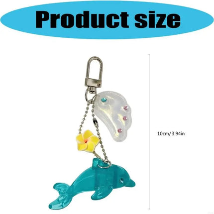 Y2K Dolphin Keychain Vintage Alloy Charm For Bag Purse Backpack XX9C